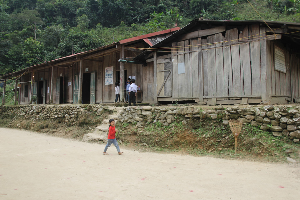 Điểm trường Kể Cả là điểm trường xa xôi và khó khăn nhất của tỉnh Yên Bái. (Ảnh: Việt Dũng/TTXVN)