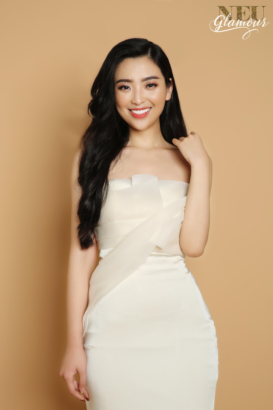 Nét thanh lịch và quyến rũ của tân Hoa khôi Đại học Kinh tế Quốc dân, Hà Nội. (Ảnh: PV/Vietnam+)