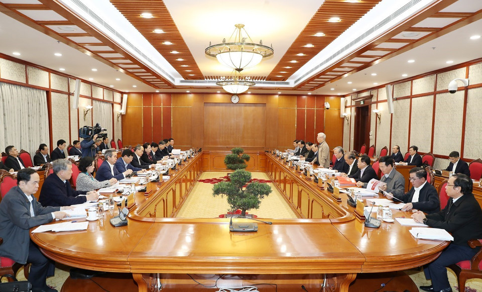 Tổng Bí thư, Chủ tịch nước Nguyễn Phú Trọng phát biểu. (Ảnh: Trí Dũng/TTXVN)