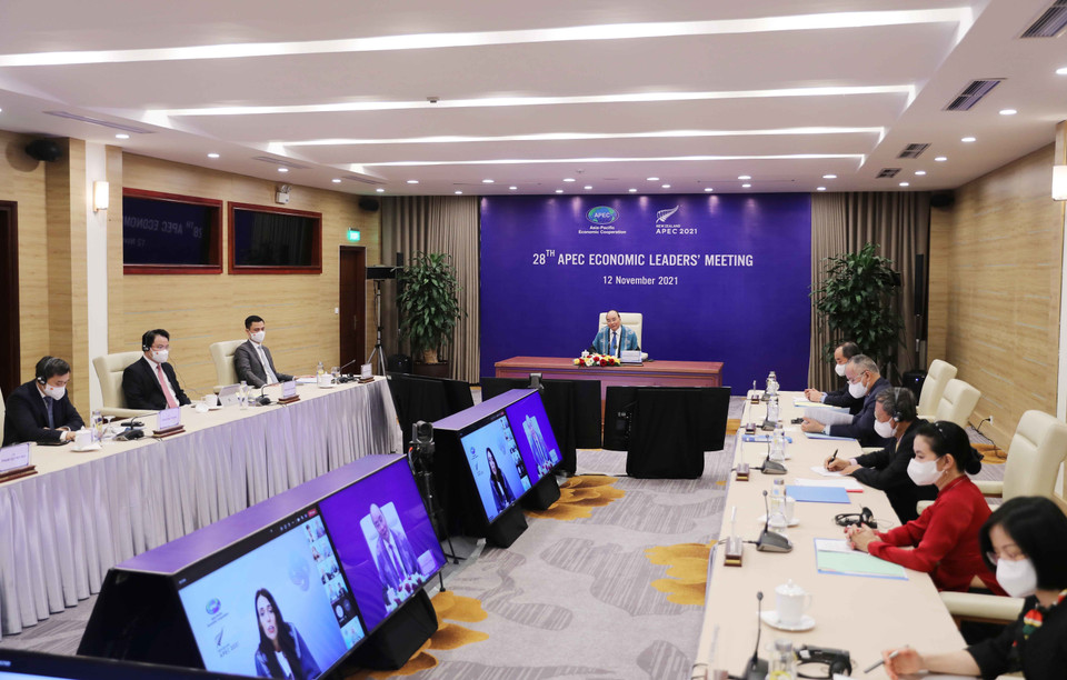 Các nhà lãnh đạo tham dự hội nghị sẽ thảo luận một loạt lĩnh vực nhằm tìm ra biện pháp thúc đẩy phục hồi kinh tế hậu COVID-19. (Ảnh: Thống Nhất/TTXVN)