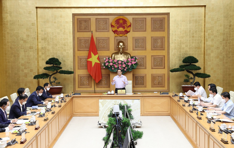 Quang cảnh buổi làm việc. (Ảnh: Dương Giang/TTXVN)