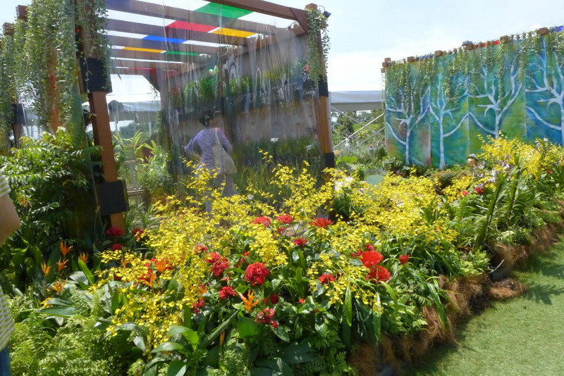Các khu vườn và hoa được trưng bày tại Lễ hội. (Ảnh: Kim Yến/Vietnam+)