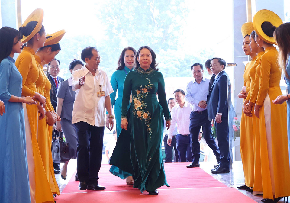 Phó Chủ tịch nước Võ Thị Ánh Xuân đến dự. (Ảnh: Văn Điệp/TTXVN)