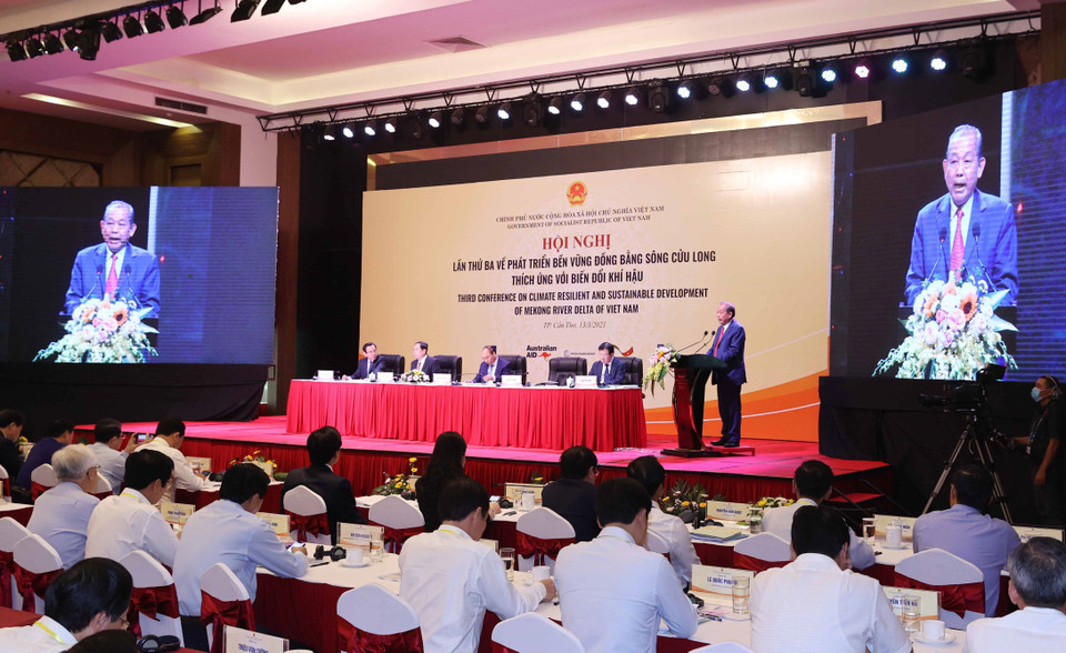  Phó Thủ tướng thường trực Chính phủ Trương Hòa Bình phát biểu khai mạc hội nghị. (Ảnh: Thống Nhất/TTXVN)