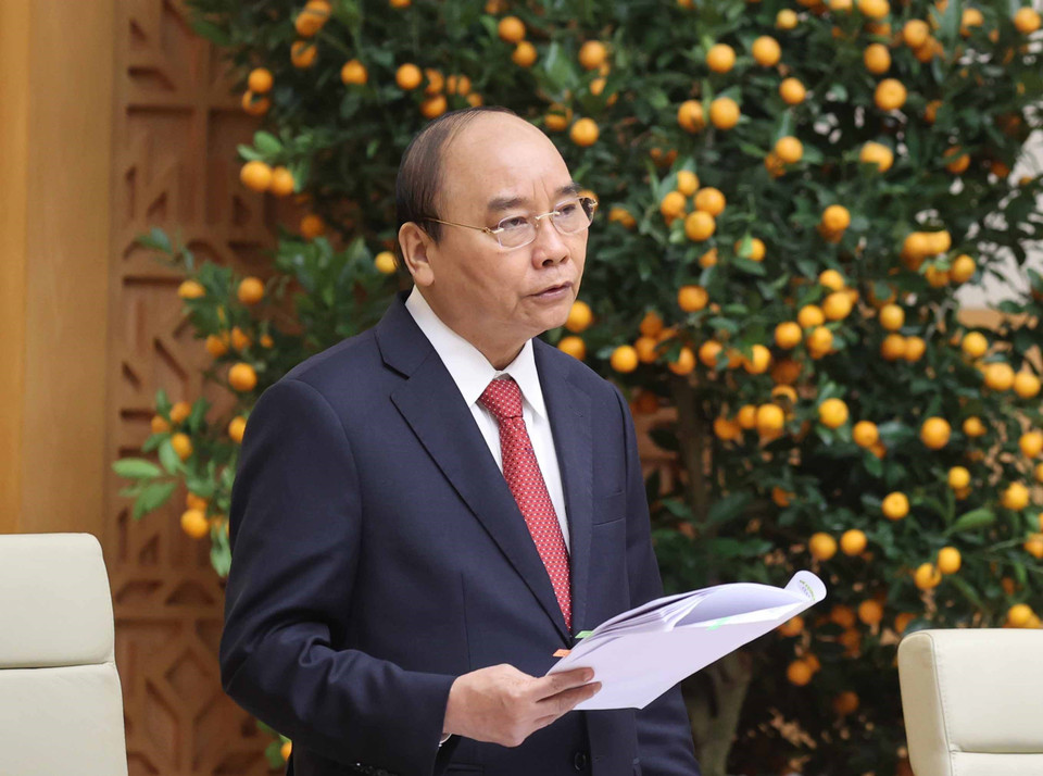 Thủ tướng Nguyễn Xuân Phúc phát biểu. (Ảnh: Thống Nhất/TTXVN)