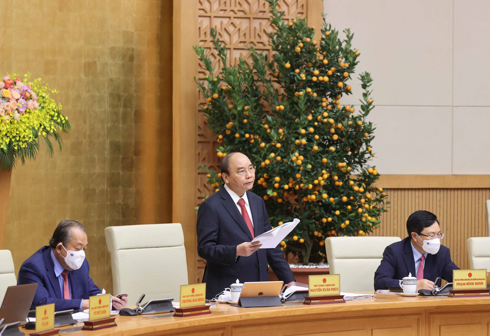 Thủ tướng Nguyễn Xuân Phúc phát biểu. (Ảnh: Thống Nhất/TTXVN)