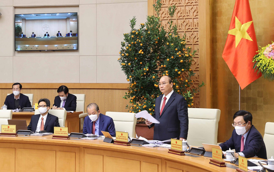 Thủ tướng Nguyễn Xuân Phúc phát biểu. (Ảnh: Thống Nhất/TTXVN)