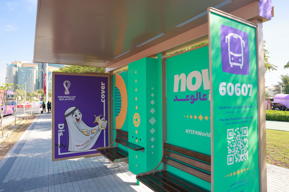 Trạm xe buýt dành phục vụ cho giải đấu. (Ảnh: Hải An/Vietnam+)