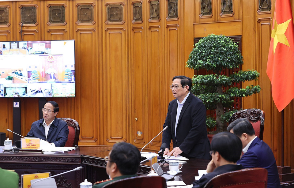 Thủ tướng Phạm Minh Chính phát biểu. (Ảnh: Dương Giang/TTXVN)