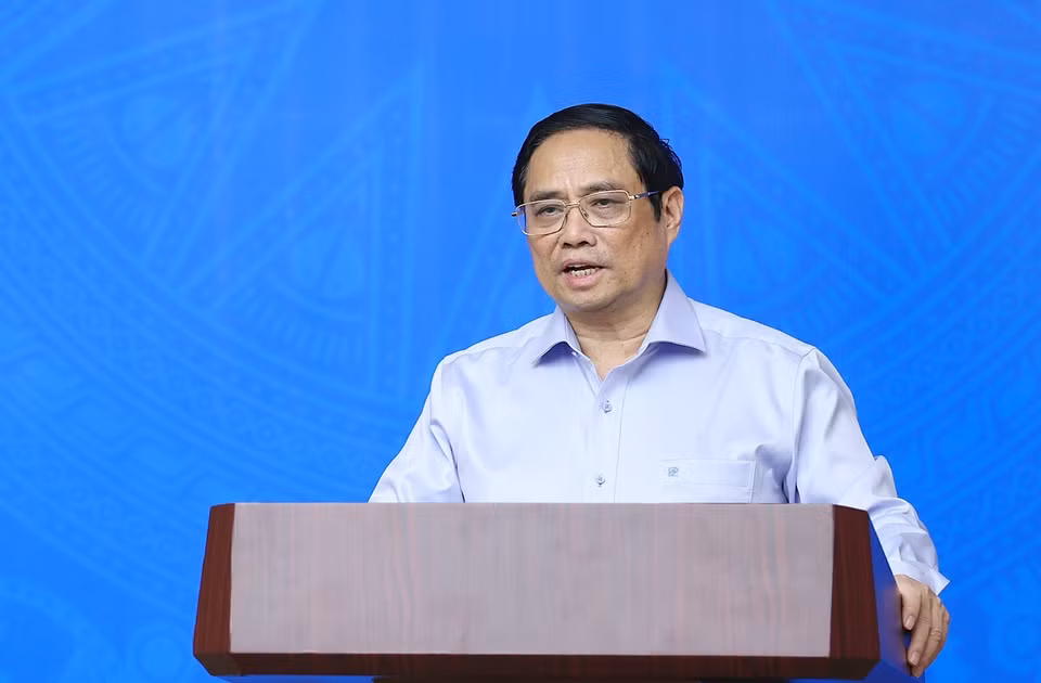 Thủ tướng Phạm Minh Chính phát biểu. (Ảnh: Dương Giang/TTXVN)