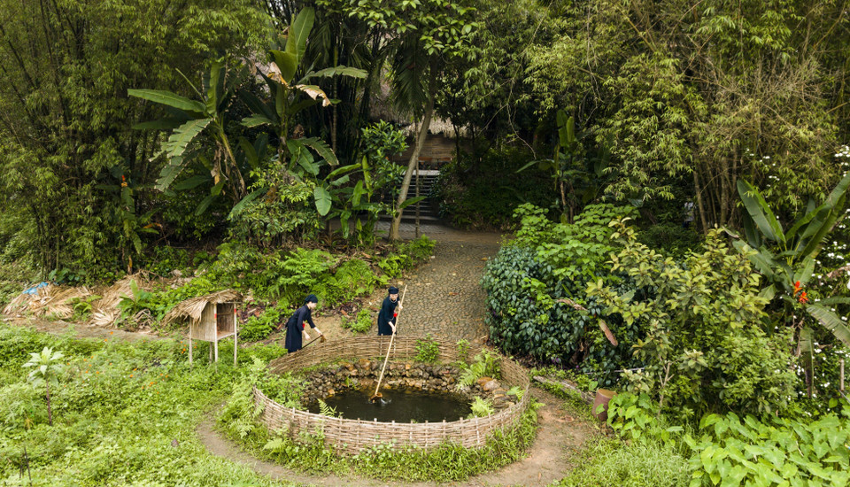 Cuộc sống thường ngày của bà con dân tộc Tày nơi đây vẫn nguyên vẹn với những bản sắc dân tộc truyền thống. (Ảnh: Minh Đức/TTXVN)