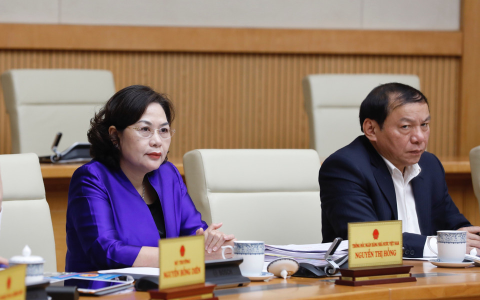 Các Bộ trưởng và thành viên Chính phủ tham dự phiên họp. (Ảnh: Dương Giang/TTXVN)