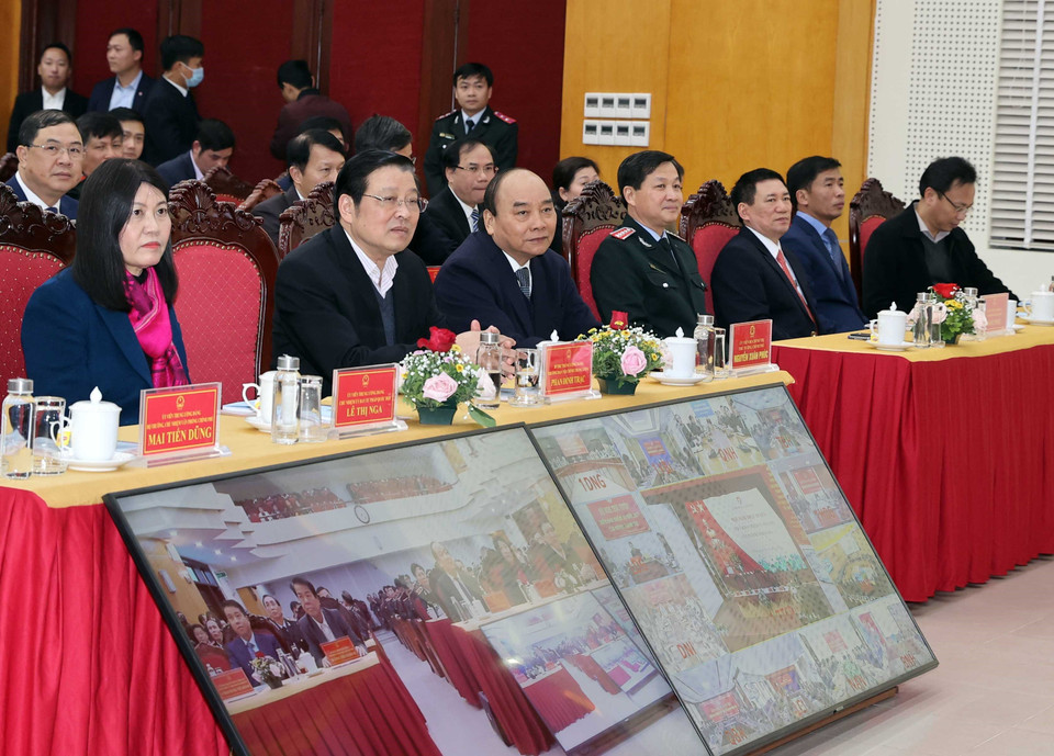 Thủ tướng Nguyễn Xuân Phúc và các đại biểu tham dự hội nghị. (Ảnh: Thống Nhất/TTXVN)