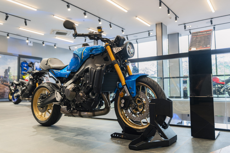 Yamaha XRS900 - chiếc sport heritage cao cấp nhất của Yahama. Thiết kế xe được lấy cảm hứng từ những chiếc Yamaha Racing thập niên 1980. (Ảnh: Minh Hiếu/Vietnam+) 