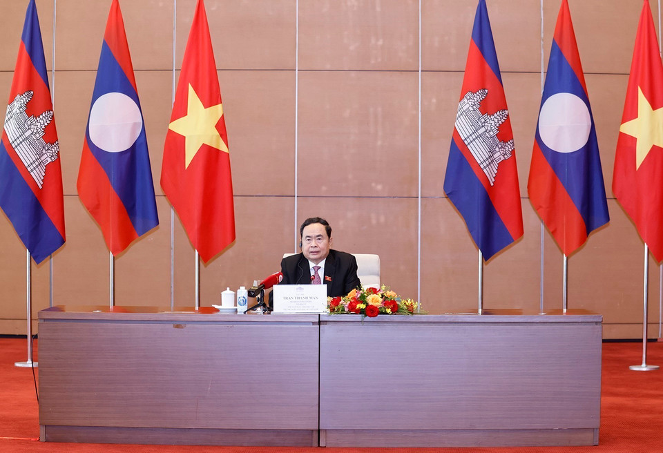 Chủ tịch Quốc hội Trần Thanh Mẫn phát biểu. (Ảnh: Doãn Tấn/TTXVN)