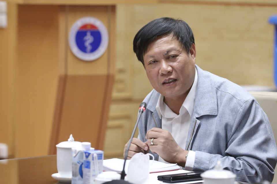 Thứ trưởng Bộ Y tế Đỗ Xuân Tuyên phát biểu. (Ảnh: Minh Quyết/TTXVN)