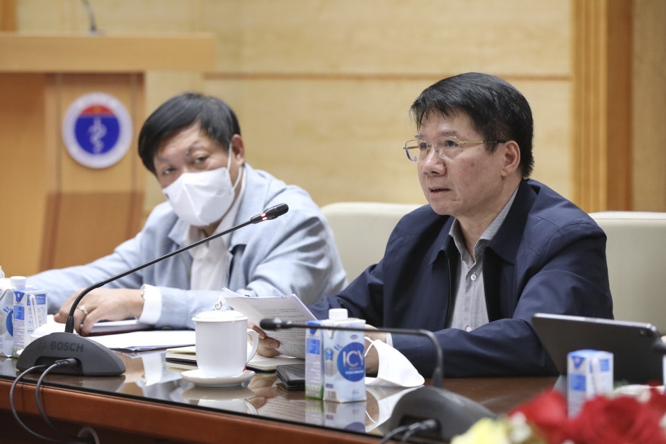 Thứ trưởng Bộ Y tế Trương Quốc Cường phát biểu. (Ảnh: Minh Quyết/TTXVN)