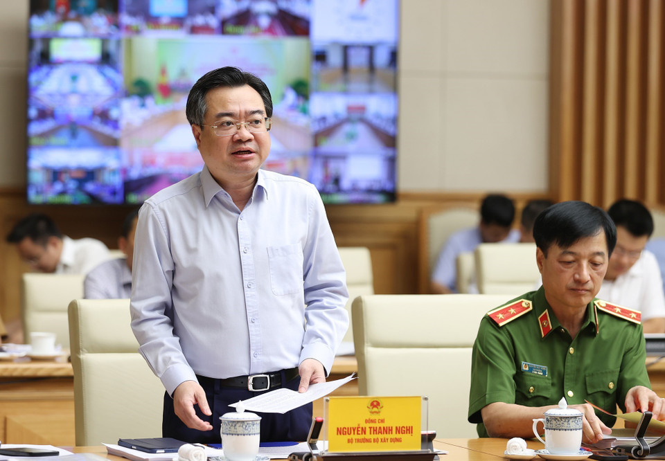 Bộ trưởng Bộ Xây dựng Nguyễn Thanh Nghị phát biểu. (Ảnh: Dương Giang/TTXVN)