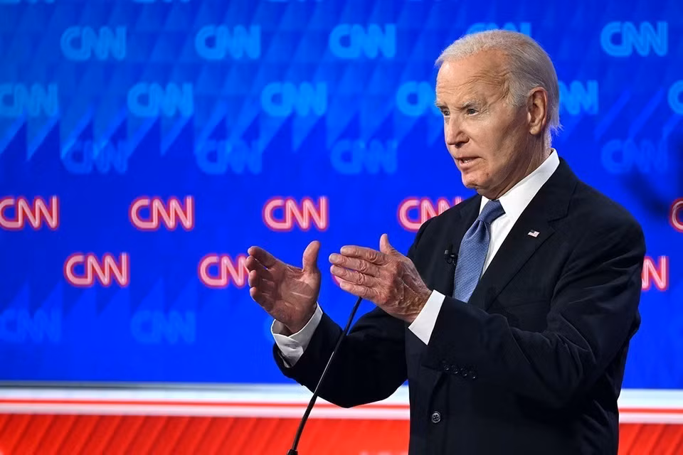 Đương kim Tổng thống Joe Biden tại phiên tranh luận đầu tiên. (Ảnh: Getty Images/AL.com/TTXVN)