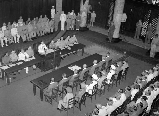 Nghi thức tiếp nhận đầu hàng của quân Nhật tại Singapore, ngày 12/9/1945. (Ảnh: Tư liệu quốc tế/TTXVN)