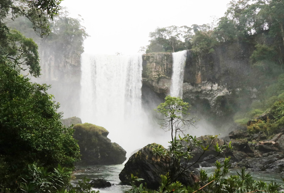 Trong khu Bảo tồn Thiên nhiên Kon Chư Răng(một trong hai vùng lõi của Khu Dự trữ Sinh quyển Thế giới Cao Nguyên Kon Hà Nừng) có rất nhiều thác lớn, nhỏ đẹp như tranh vẽ. (Ảnh: Hồng Điệp/TTXVN)