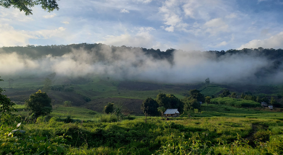 Phong cảnh đẹp như tranh vẽ tại Vườn Quốc gia Kon Ka Kinh (một trong hai vùng lõi của Khu Dự trữ Sinh quyển Cao nguyên Kon Hà Nừng). (Ảnh: TTXVN phát)