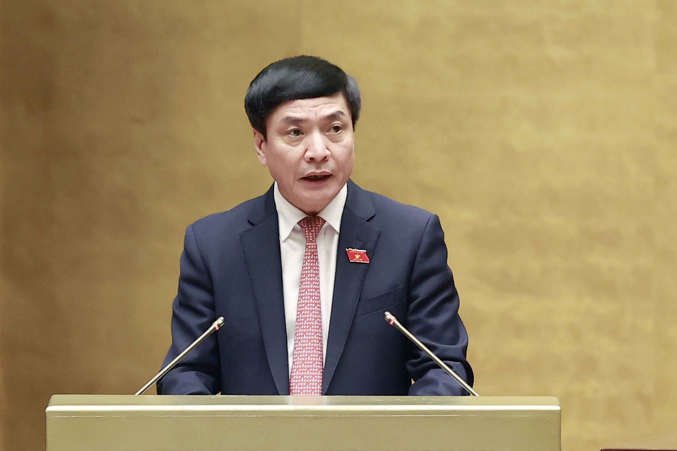 Tổng Thư ký Quốc hội Bùi Văn Cường phát biểu. (Ảnh: Doãn Tấn/TTXVN)