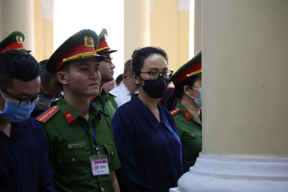 Bị cáo Trương Huệ Vân tại phiên tòa. (Ảnh: Thanh Vũ/TTXVN)