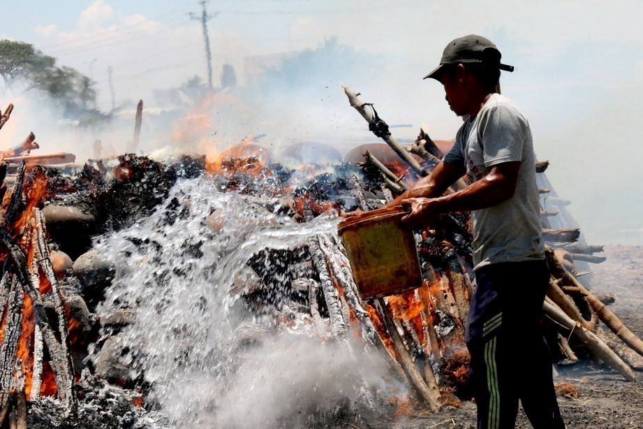 Làng gốm Chăm Bình Đức (xã Phan Hiệp, huyện Bắc Bình, tỉnh Bình Thuận). (Ảnh: Nguyễn Thanh/TTXVN)