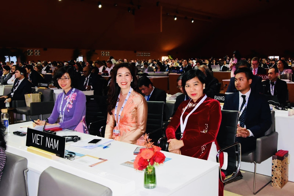 Đoàn Việt Nam tham dự Kỳ họp lần thứ 17 của Uỷ ban Liên chính phủ Công ước 2003 về Bảo vệ Di sản Văn hóa Phi vật thể tại thủ đô Rabat, Maroc. (Nguồn: TTXVN)