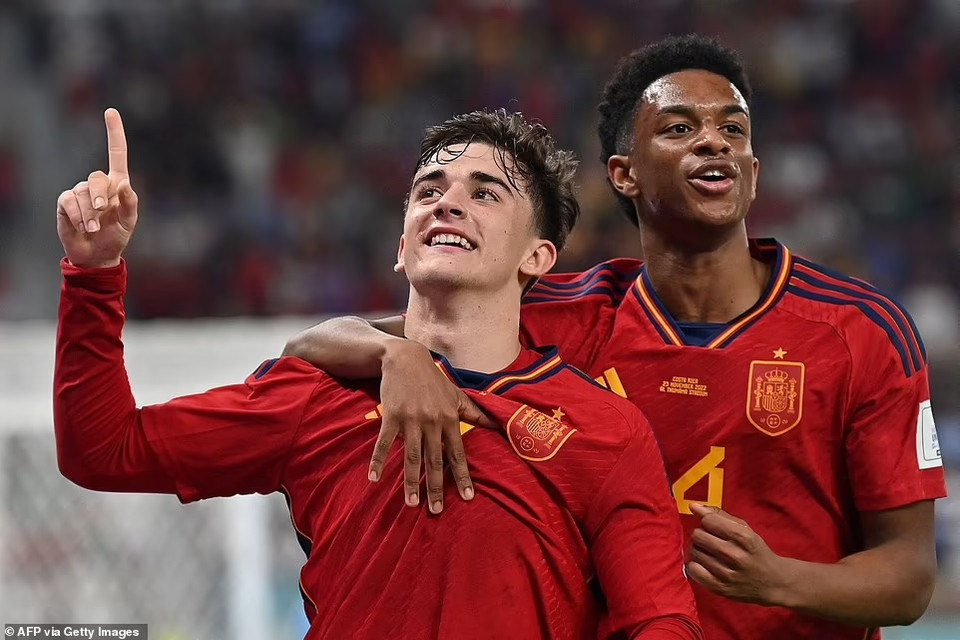 Bàn thắng này là phần thưởng xứng đáng với Gavi sau những gì mà ngôi sao trẻ này đã thể hiện. (Nguồn: Getty Images)