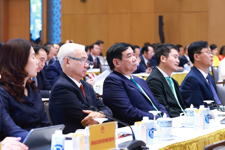 Các doanh nhân tham dự buổi gặp. (Ảnh: Dương Giang/TTXVN)