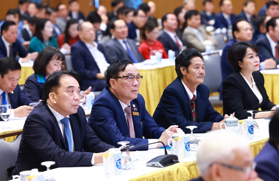 Các doanh nhân tham dự buổi gặp. (Ảnh: Dương Giang/TTXVN)