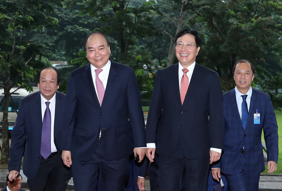 Thủ tướng Nguyễn Xuân Phúc dự Hội nghị Ngoại giao lần thứ 30. (Ảnh: Thống Nhất/TTXVN)