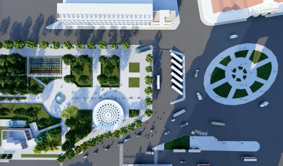 Phối cảnh điểm lấy sáng từ trên cao. (Nguồn: Ban Quản lý đường sắt đô thị Thành phố Hồ Chí Minh)