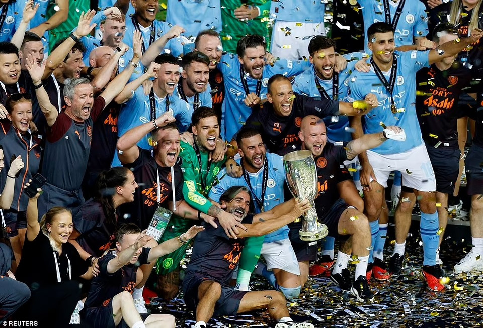 Đây cũng là danh hiệu thứ tư của họ trong nằm 2023 sau Premier League, FA Cup và Champions League. (Nguồn: Reuters)
