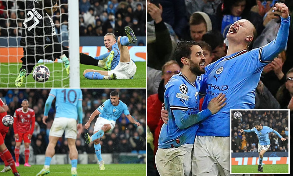 Toàn cảnh chiến thắng ấn tượng của Manchester City trước Bayern Munich. (Nguồn: Daily Mail)