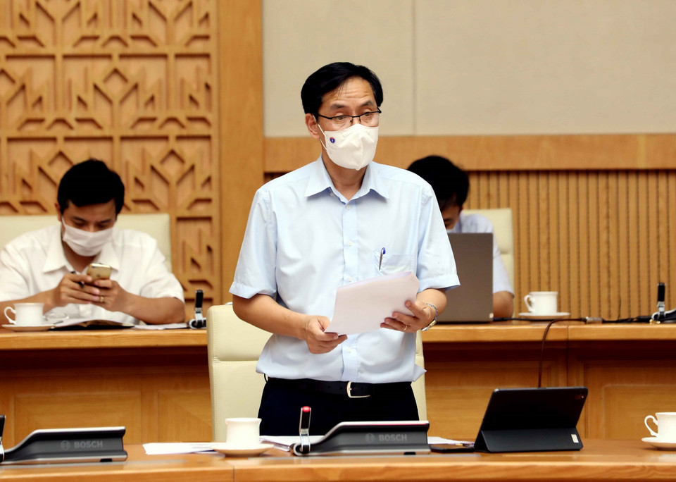 Cục trưởng Cục Y tế Dự phòng, Bộ Y tế Đặng Quang Tấn phát biểu. (Ảnh: Phạm Kiên/TTXVN)