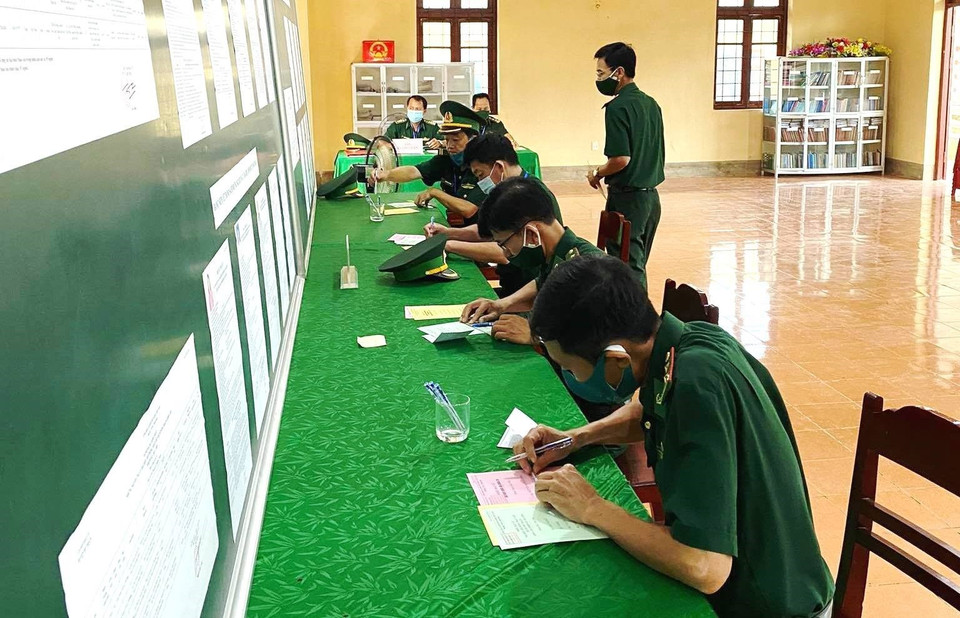 Bầu cử sớm ở khu vực biên giới, miền núi tỉnh Quảng Bình.(Ảnh: Võ Dung/TTXVN)