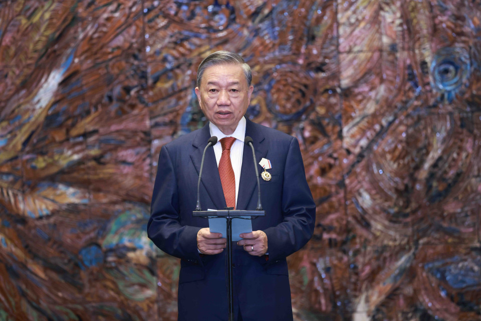 Tổng Bí thư, Chủ tịch nước Tô Lâm phát biểu.(Ảnh: Lâm Khánh/TTXVN)