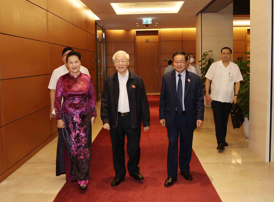 Tổng Bí thư, Chủ tịch nước Nguyễn Phú Trọng dự kỳ họp. (Ảnh: Phương Hoa/TTXVN)