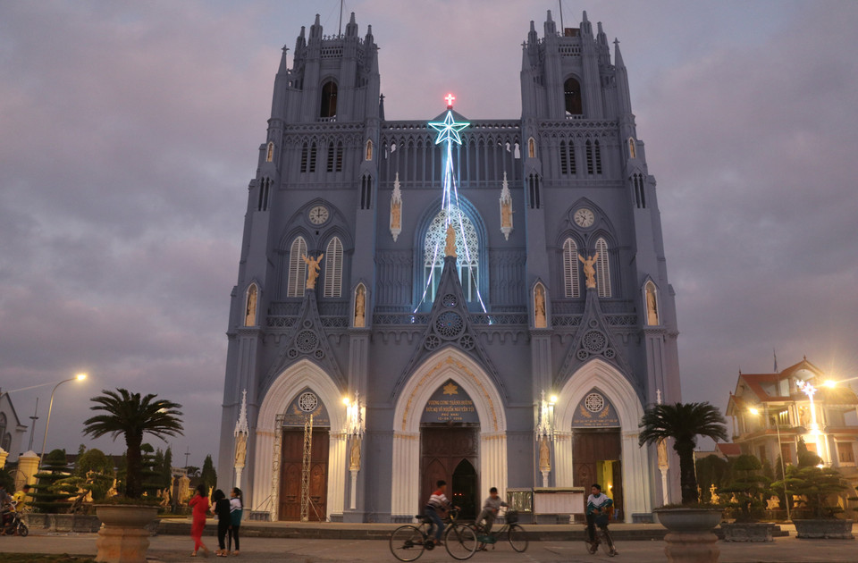 Vương cung thánh đường Phú Nhai (thuộc Giáo phận Bùi Chu), xã Xuân Phương, huyện Xuân Trường, tỉnh Nam Định. (Ảnh: Văn Đạt/TTXVN)