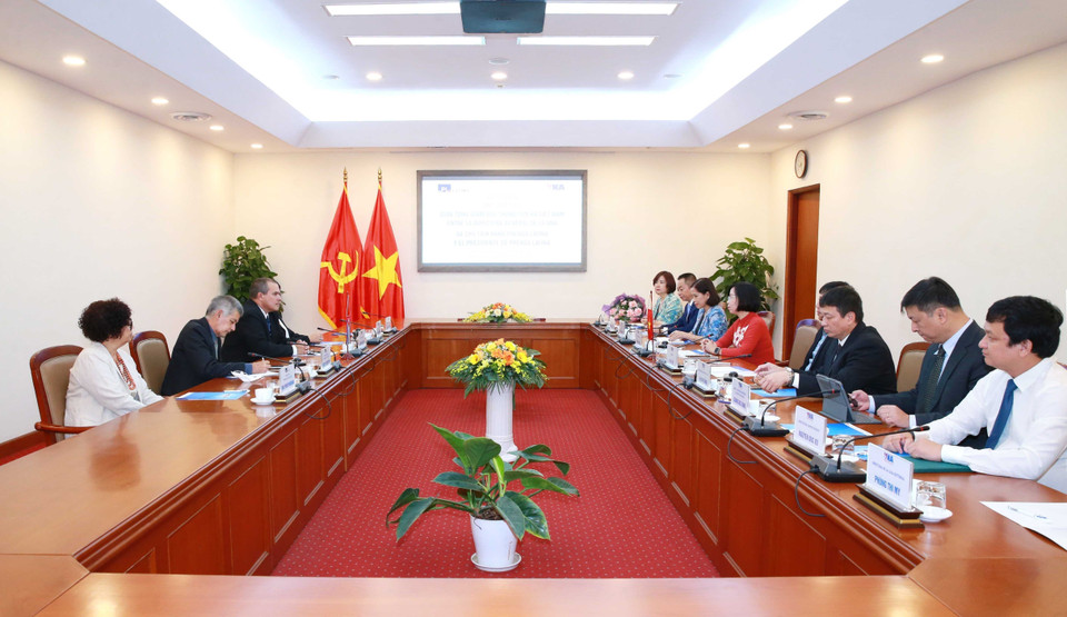 Quang cảnh buổi hội đàm. (Ảnh: Phương Hoa/TTXVN)