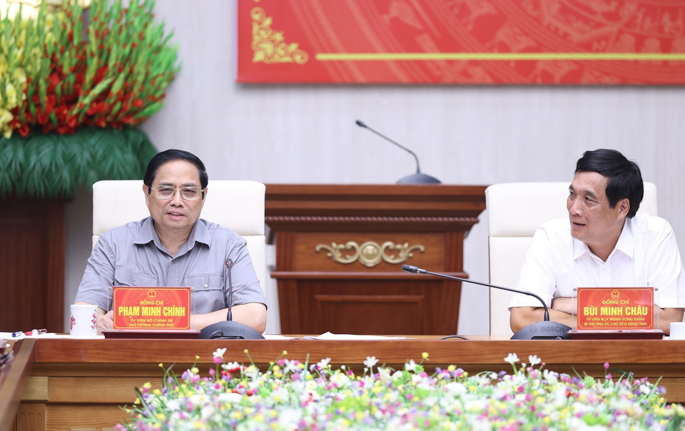 Chiều 3/9, tại Phú Thọ, Thủ tướng Phạm Minh Chính làm việc với Ban Thường vụ tỉnh Phú Thọ về tình hình phát triển kinh tế-xã hội và giải quyết một số kiến nghị của tỉnh.