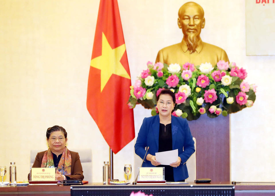 Phiên họp thứ nhất Ban Chỉ đạo Quốc gia, Ban Tổ chức Đại hội đồng AIPA-41, ngày 19/11/2019 tại Hà Nội dưới sự chủ trì của Chủ tịch Quốc hội Nguyễn Thị Kim Ngân, Chủ tịch AIPA-41. Sau phiên họp này, Trưởng ban Tổ chức AIPA-41 đã ký quyết định thành lập Ban Thư ký quốc gia và các Tiểu ban thuộc Tổ chức AIPA-41. (Ảnh: Trọng Đức/TTXVN)