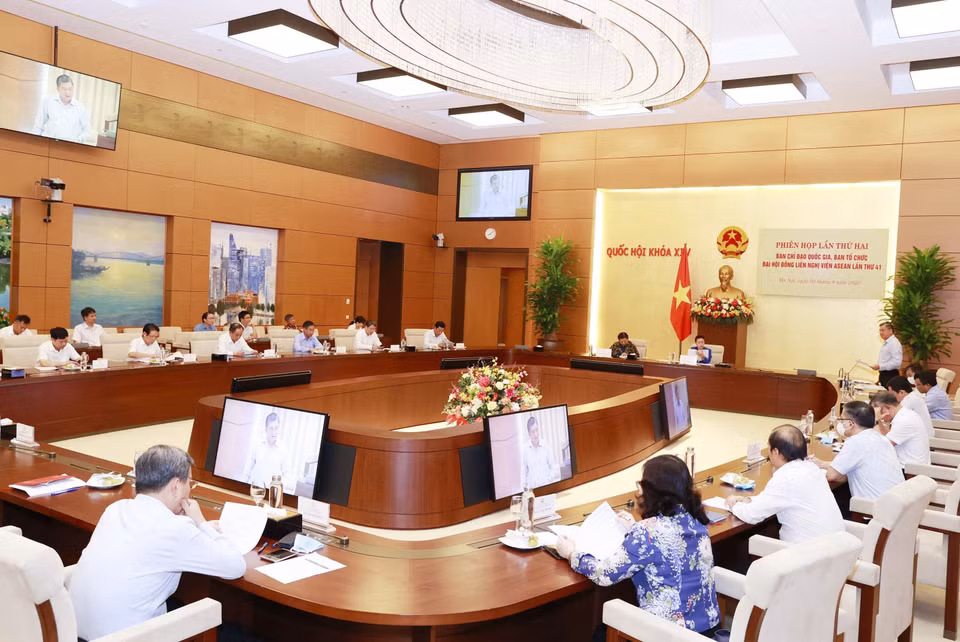 Sáng 5/8/2020, tại Nhà Quốc hội, Chủ tịch Quốc hội Nguyễn Thị Kim Ngân, Chủ tịch AIPA-41 chủ trì và phát biểu tại Phiên họp lần thứ hai Ban Chỉ đạo Quốc gia, Ban Tổ chức Đại hội đồng Liên nghị viện ASEAN lần thứ 41 (AIPA-41). (Ảnh: Trọng Đức/TTXVN)