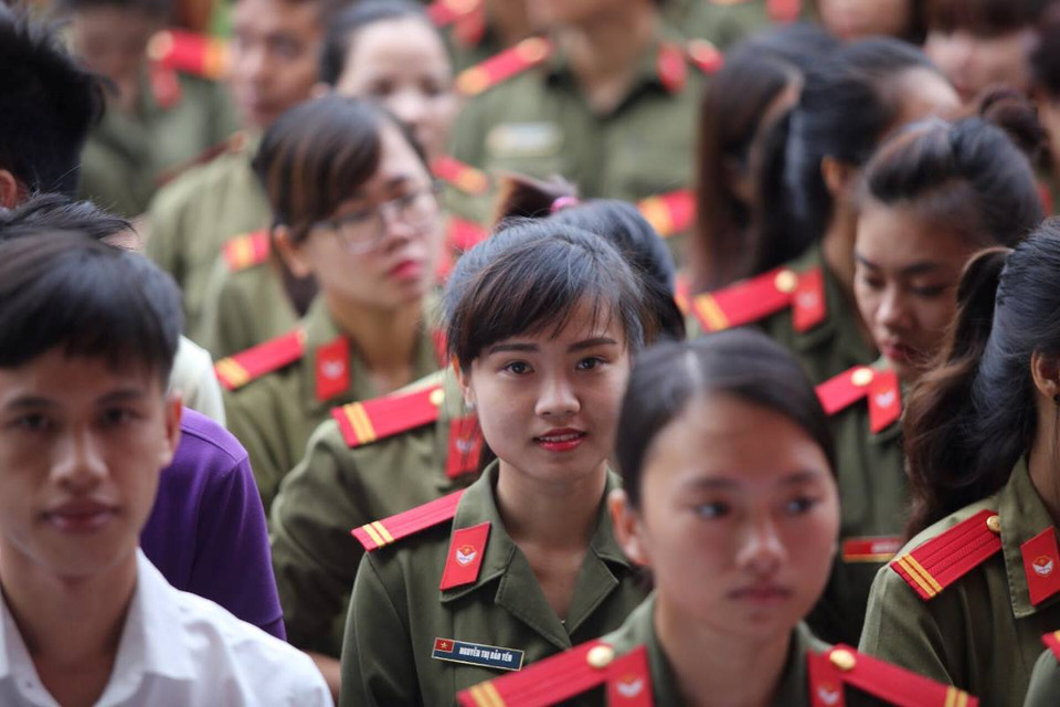 Điểm bỏ phiếu khu vực trường Đại học Sư phạm Hà Nội. (Ảnh: Minh Sơn/Vietnam+)