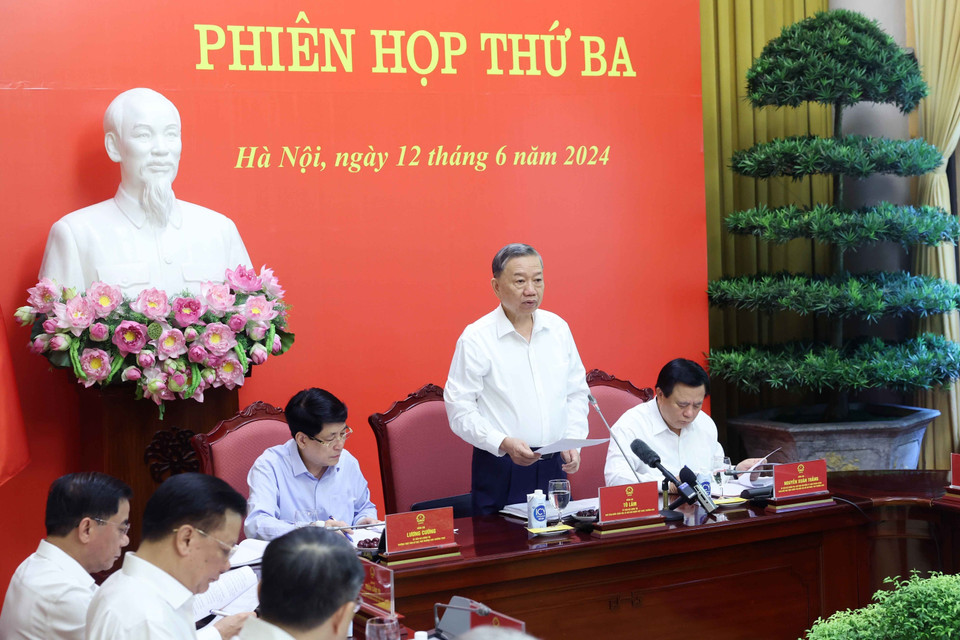 Chủ tịch nước Tô Lâm phát biểu chỉ đạo. (Ảnh: Nhan Sáng/TTXVN)