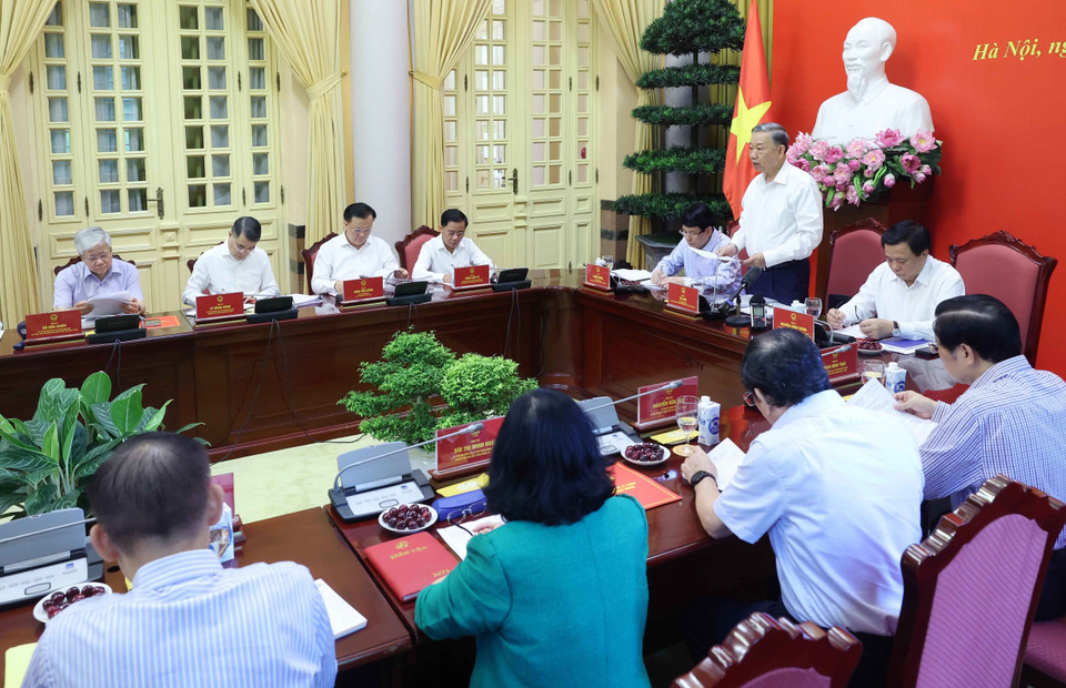 Chủ tịch nước Tô Lâm phát biểu chỉ đạo. (Ảnh: Nhan Sáng/TTXVN)