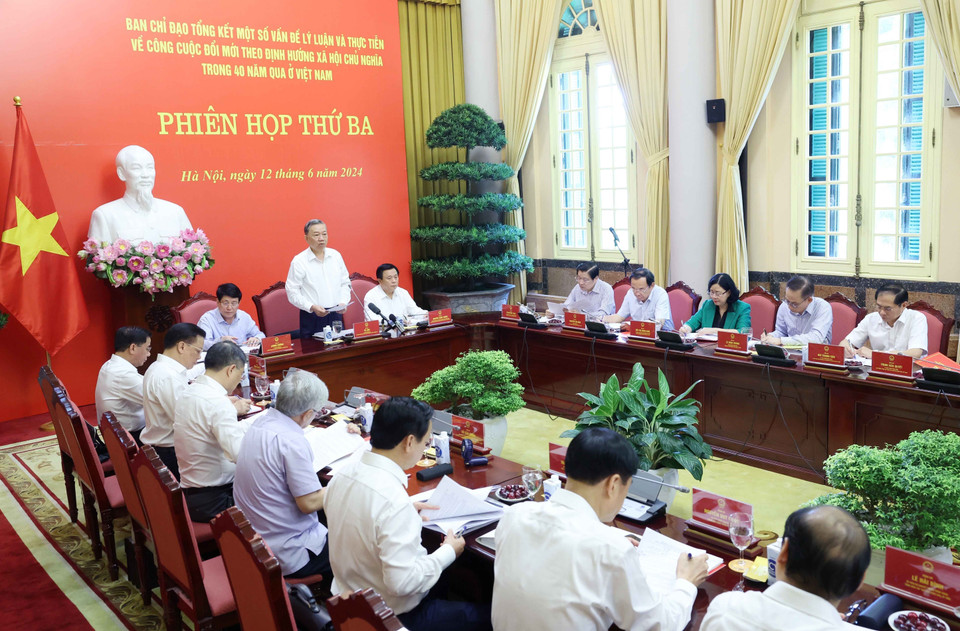 Chủ tịch nước Tô Lâm phát biểu chỉ đạo. (Ảnh: Nhan Sáng/TTXVN)
